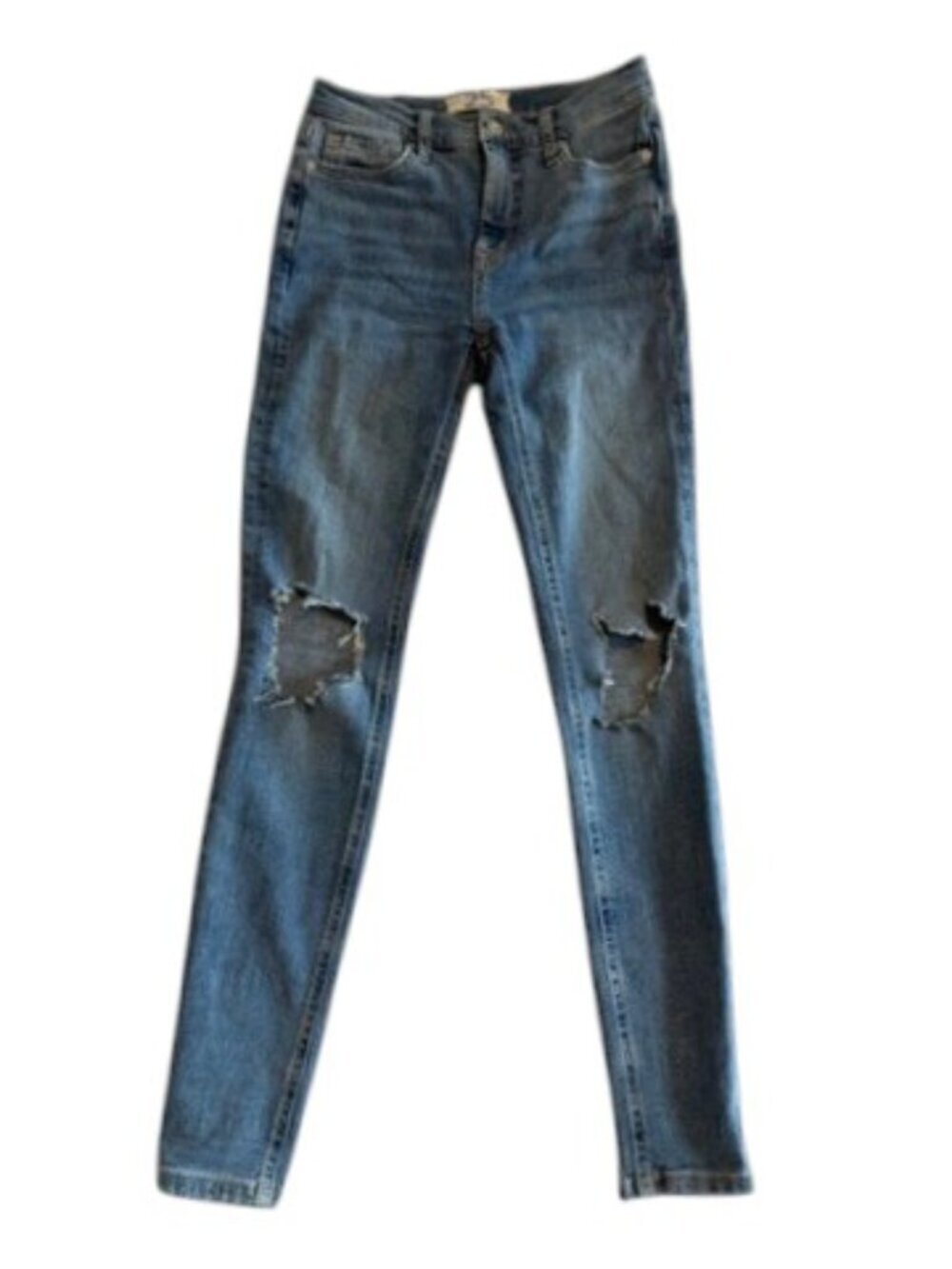 FREE PEOPLE We the Free Distressed Skinny Denim Blue Jeans 25